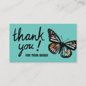 蝶ありがとうご注文QRコード 名刺 (正面)