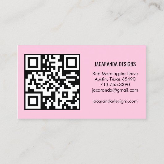 蝶ありがとうご注文QRコード 名刺 (裏面)