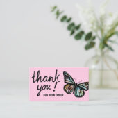 蝶ありがとうご注文QRコード 名刺 (スタンド正面)