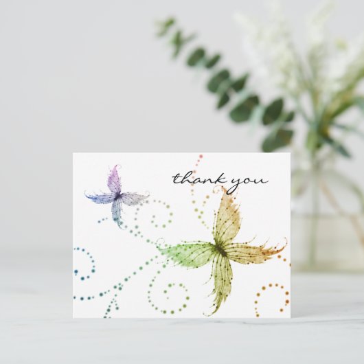 蝶ありがとうはがき ポストカード (スタンド正面)