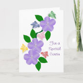 蝶いこパーソナライズされたの誕生日 カード (正面)