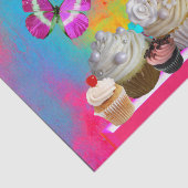 蝶おいしいカップケーキ，カラフル誕生日 薄葉紙 (詳細)