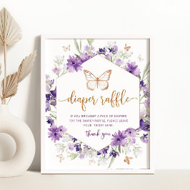 蝶おむつラッフルサイン ポスター