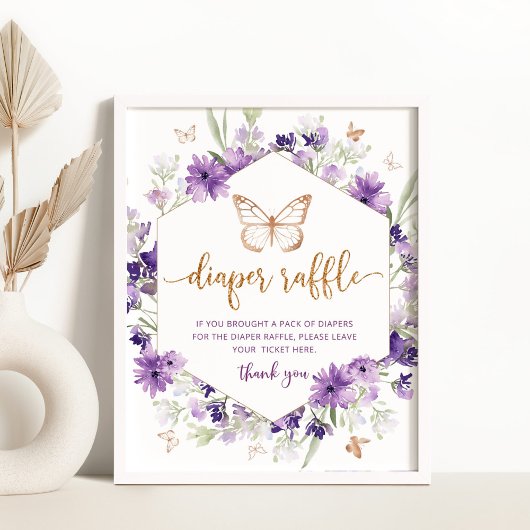 蝶おむつラッフルサイン ポスター