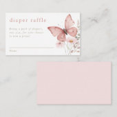 蝶おむつラッフルピンクフローラ野草 エンクロージャーカード (正面/裏面)