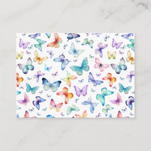 蝶おむつラッフルベビーシャワーカード エンクロージャーカード (裏面)