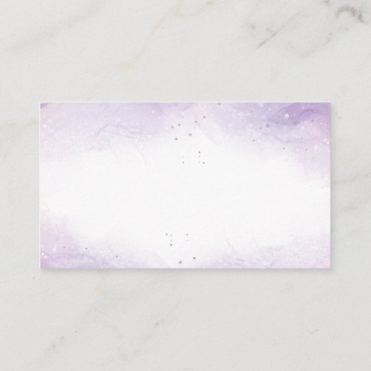 蝶おむつラッフルベビーシャワーパープルフローラ エンクロージャーカード (裏面)