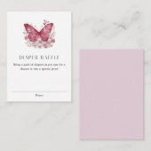 蝶おむつラッフルベビーシャワー エンクロージャーカード (正面/裏面)