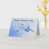 蝶およびハート カード (黄色い花)