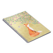 蝶およびピンクの花を持つキツネ ノートブック (右側)