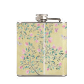 蝶およびピンクの花を持つキツネ フラスク (裏面)