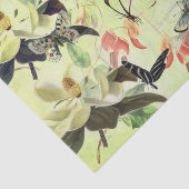 蝶およびマグノリアのティッシュペーパー 薄葉紙 (詳細)