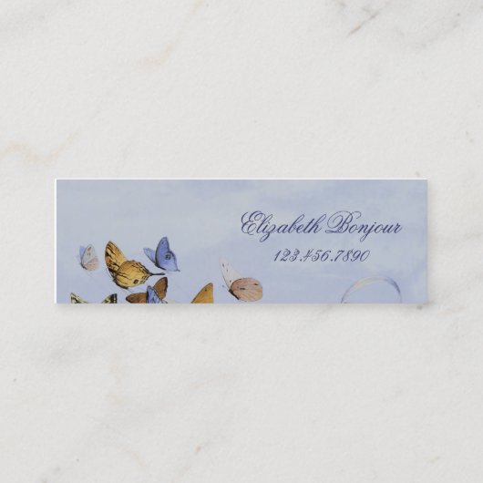 蝶および妖精の~の細い名刺 スキニー名刺