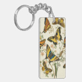 蝶および幼虫のカラフルな収集 キーホルダー (正面左)