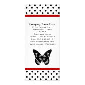 蝶および水玉模様の棚カード ラックカード (裏面)