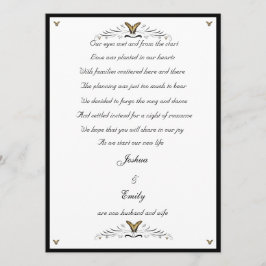 蝶および渦巻の駆け落ちの発表 案内状