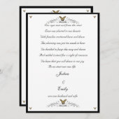 蝶および渦巻の駆け落ちの発表 案内状 (正面/裏面)