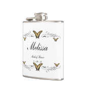 蝶および渦巻 フラスク (左)