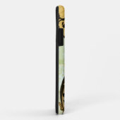 蝶および花が付いているヴィンテージの郵便はがき Case-Mate iPhoneケース (裏面/右)