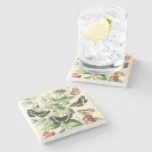 蝶および花の庭 ストーンコースター (横)