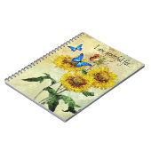 蝶および花の感謝ジャーナル ノートブック (左側)