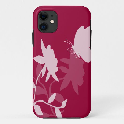 蝶および花のiphoneカバー Case-Mate iPhoneケース (裏面)
