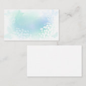 蝶および花柄の水彩画の背景 名刺 (正面/裏面)