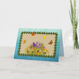 蝶および花 カード