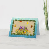 蝶および花 カード (正面)