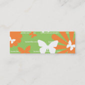 蝶および花 スキニー名刺 (裏面)