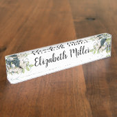 蝶および花 デスクネームプレート (側面)