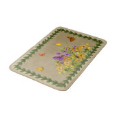 蝶および花 バスマット (アングル)