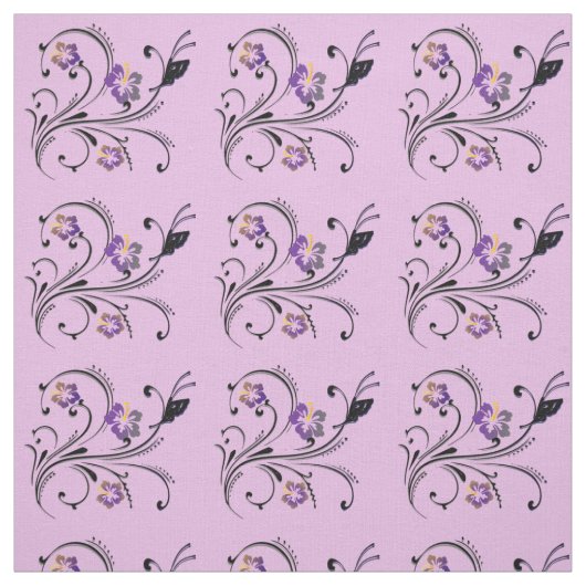 蝶および花 ファブリック (見本)