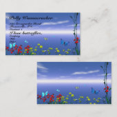 蝶および花 名刺 (正面/裏面)