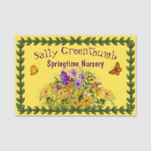 蝶および花 名札 (正面)