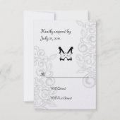 蝶および華麗さRSVP 出欠カード (正面)