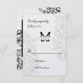 蝶および華麗さRSVP 出欠カード (正面/裏面)