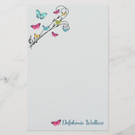 蝶および音楽 便箋