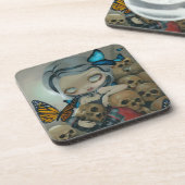 "蝶および骨"のコースター コースター (左側)