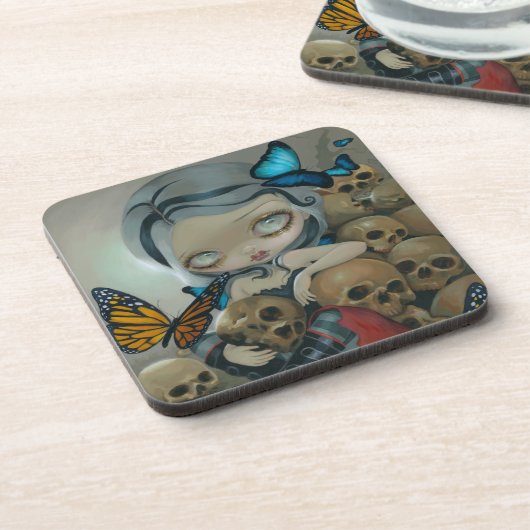 "蝶および骨"のコースター コースター (左側)