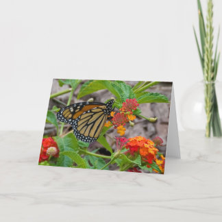 蝶およびLantana カード