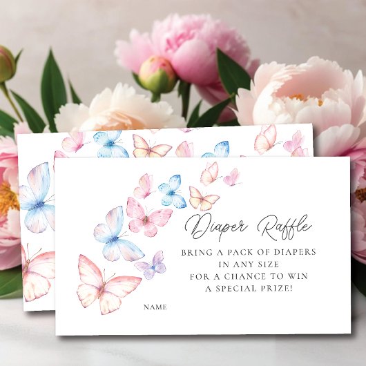 蝶お洒落おむつラッフル エンクロージャーカード