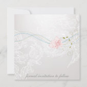 蝶お洒落とレースの日付を保存 セーブザデート (裏面)