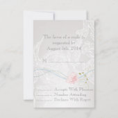 蝶お洒落とレースRSVP 出欠カード (裏面)