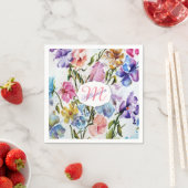 蝶お洒落と花 スタンダードカクテルナプキン (インサイチュ)