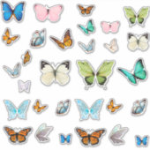 蝶お洒落のステッカー シール (正面)