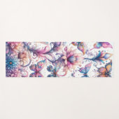 蝶お洒落エクササイズマット ヨガマット (正面(横))