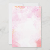 蝶お洒落キスガールフォト誕生日 招待状 (裏面)