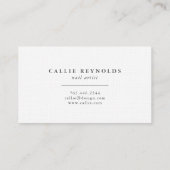 蝶お洒落ネイルアーティストデザイナー 名刺 (裏面)