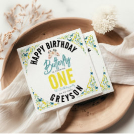 蝶お洒落フローラ第1誕生日 スタンダードカクテルナプキン